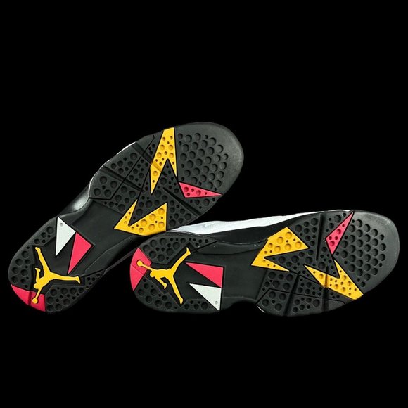 Air Jordan 7 Retro Cardinal White Black Red Shoes CU9307-106 Men's Size 9.5 - Picture 8 of 10